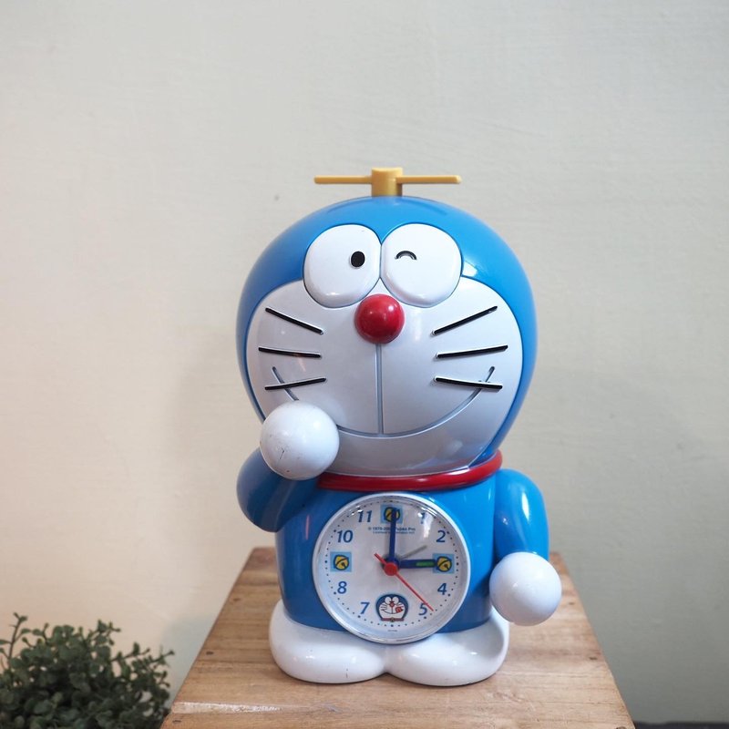 早期绝版台湾制多啦A梦造型时钟 - 时钟/闹钟 - 塑料 蓝色