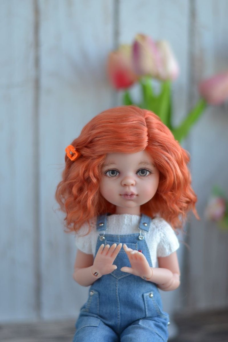 Paola Reina 娃娃假发 - 发饰 - 羊毛 红色