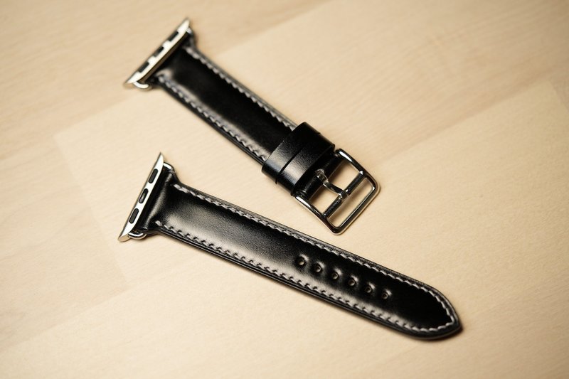 Herry Hsieh - Apple Watch 表带.黑 / 日本新禧马臀皮 - 表带 - 真皮 