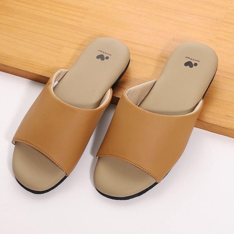 【维诺妮卡】舒眠感低弹拖鞋-咖 - 室内拖鞋 - 塑料 咖啡色