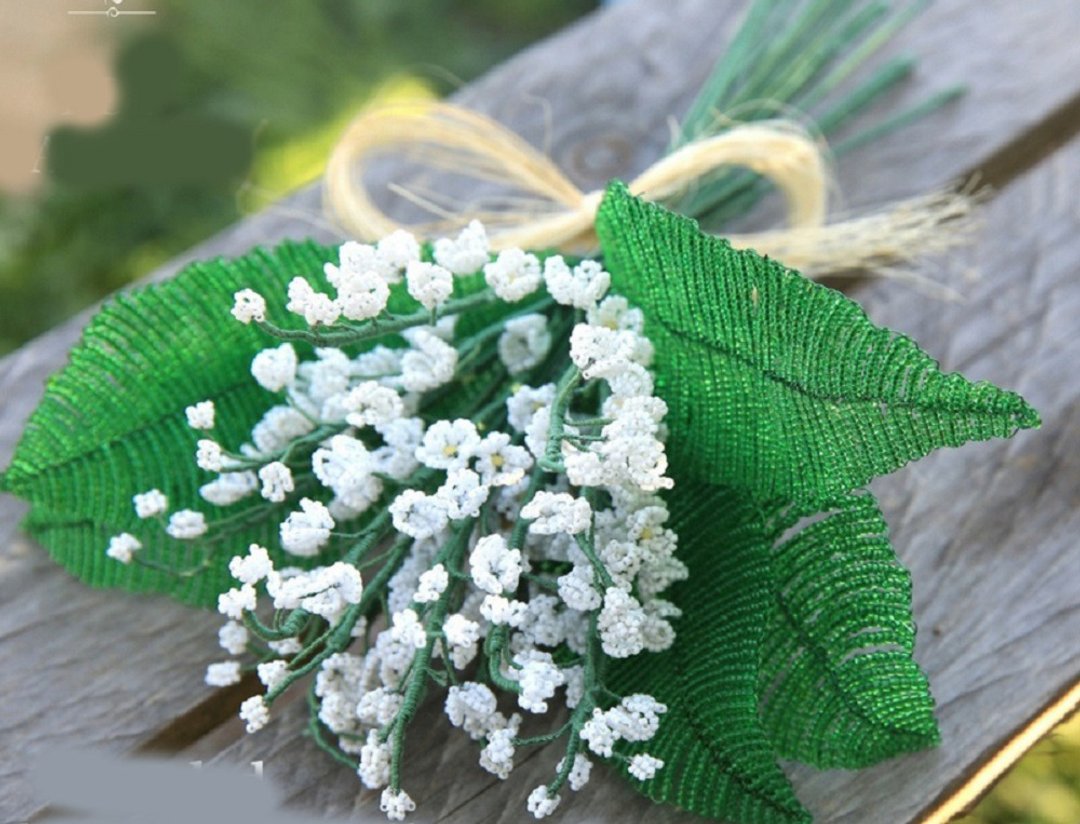 Digital Download - PDF | Beaded Flowers pattern | Lilies of the valley - 手工艺教程/工具书 - 其他材质 