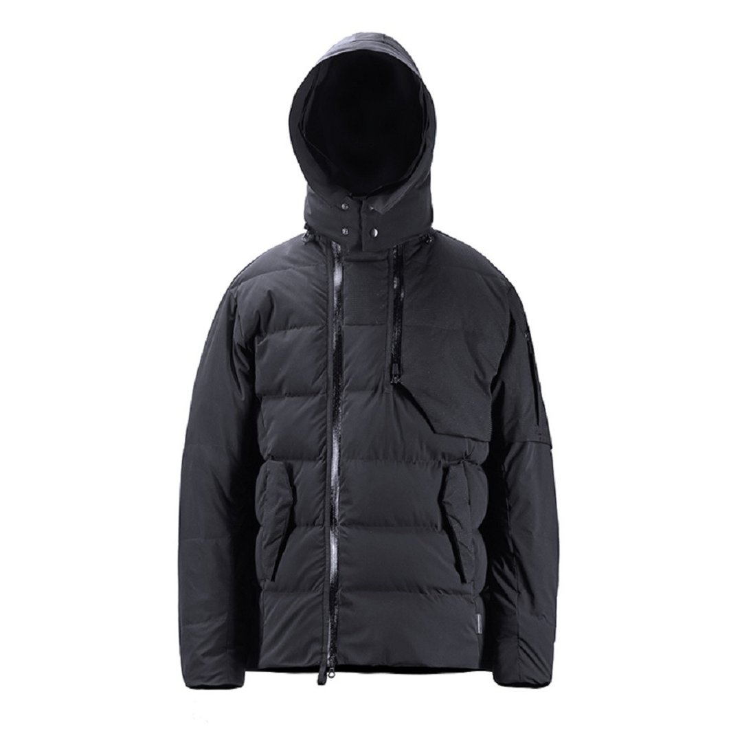 全天候 机能 90白鸭绒 滑雪羽绒服 加厚连帽 外套 - 男装外套 - 其他材质 黑色