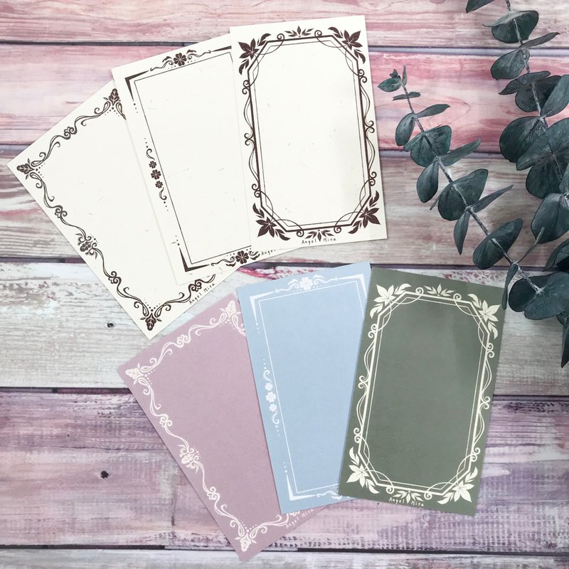 万叶集便签卡(六款图案) - 便条纸/标签贴 - 纸 多色
