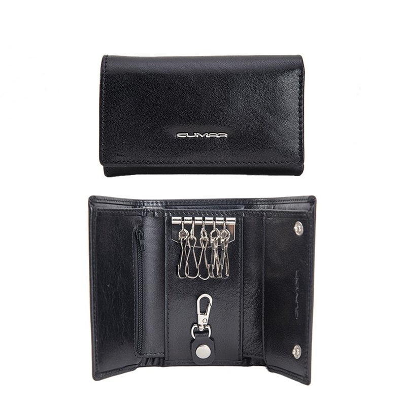 CUMAR 真皮 / 小牛皮 PLAIN 零钱(钥匙)包 - 零钱包 - 真皮 黑色