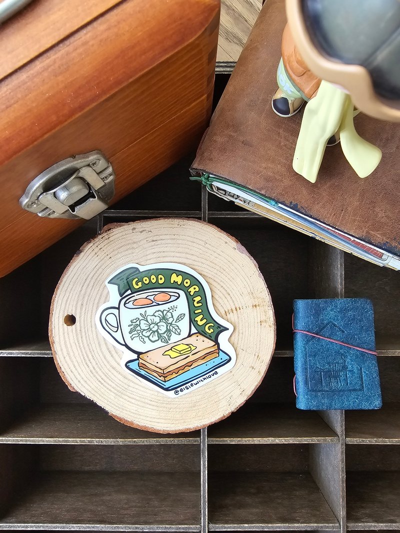 马来西亚早餐乙烯基贴纸 - 贴纸 - 其他材质 多色