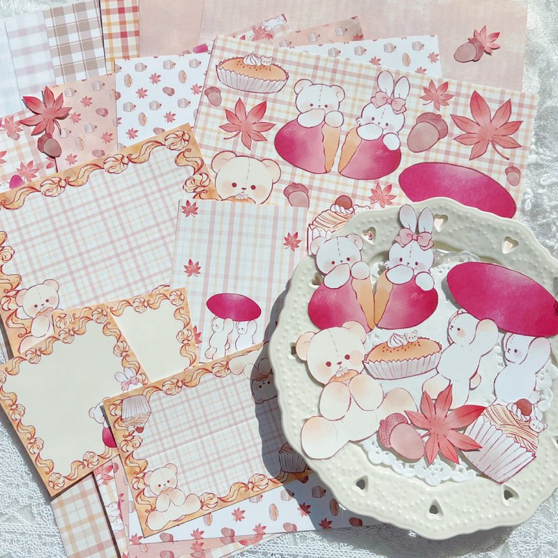 Autumn Series Paper Items Set & Individual Items - 纸盒/包装盒 - 纸 多色