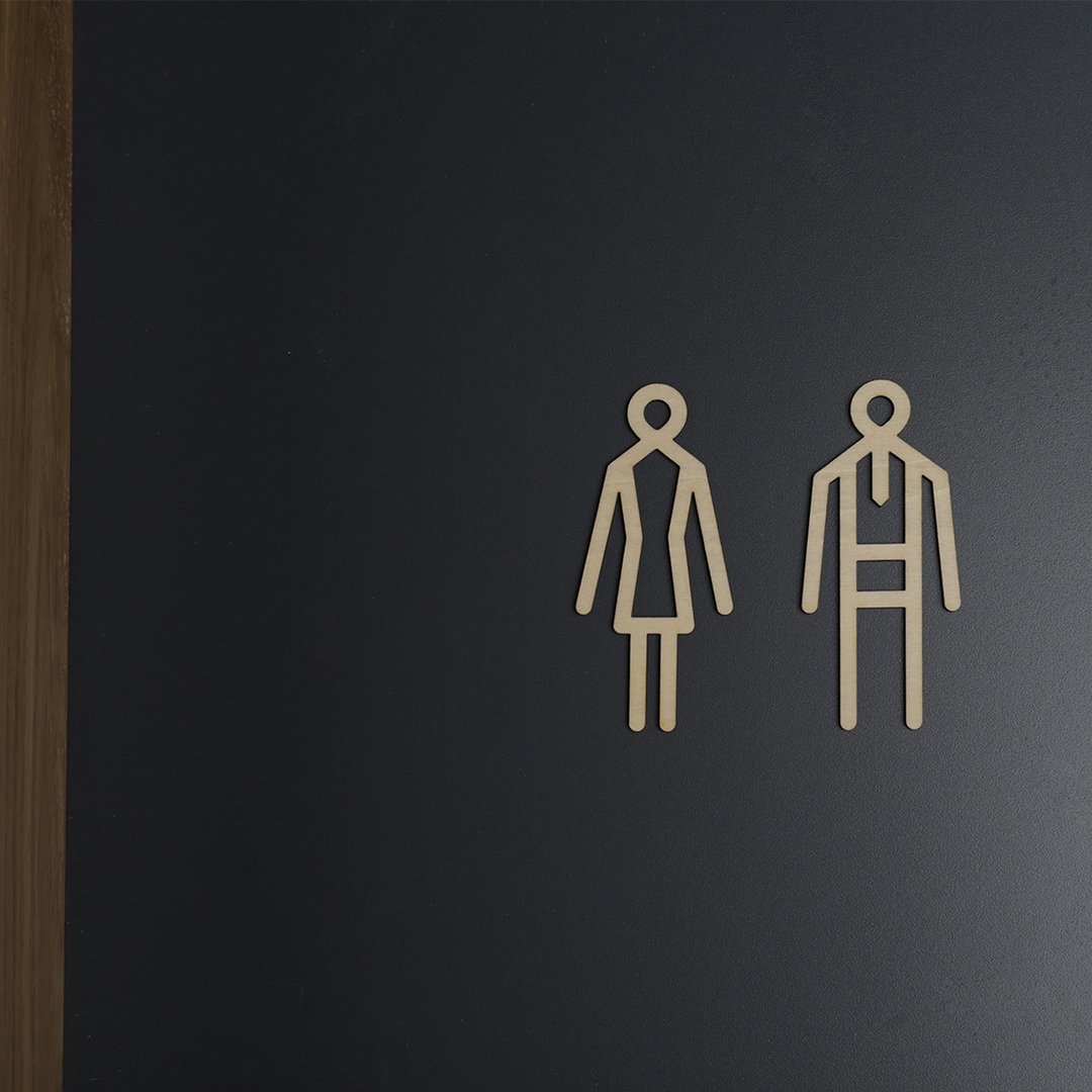 toilet sign - 卫浴用品 - 木头 