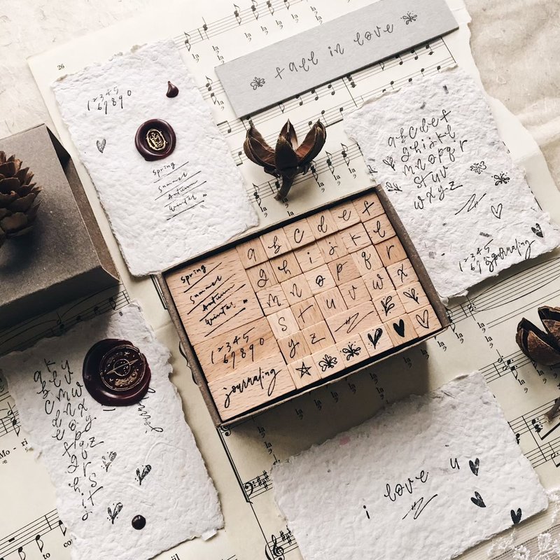 编辑印章 - 小写字母 - 印章/印台 - 木头 咖啡色