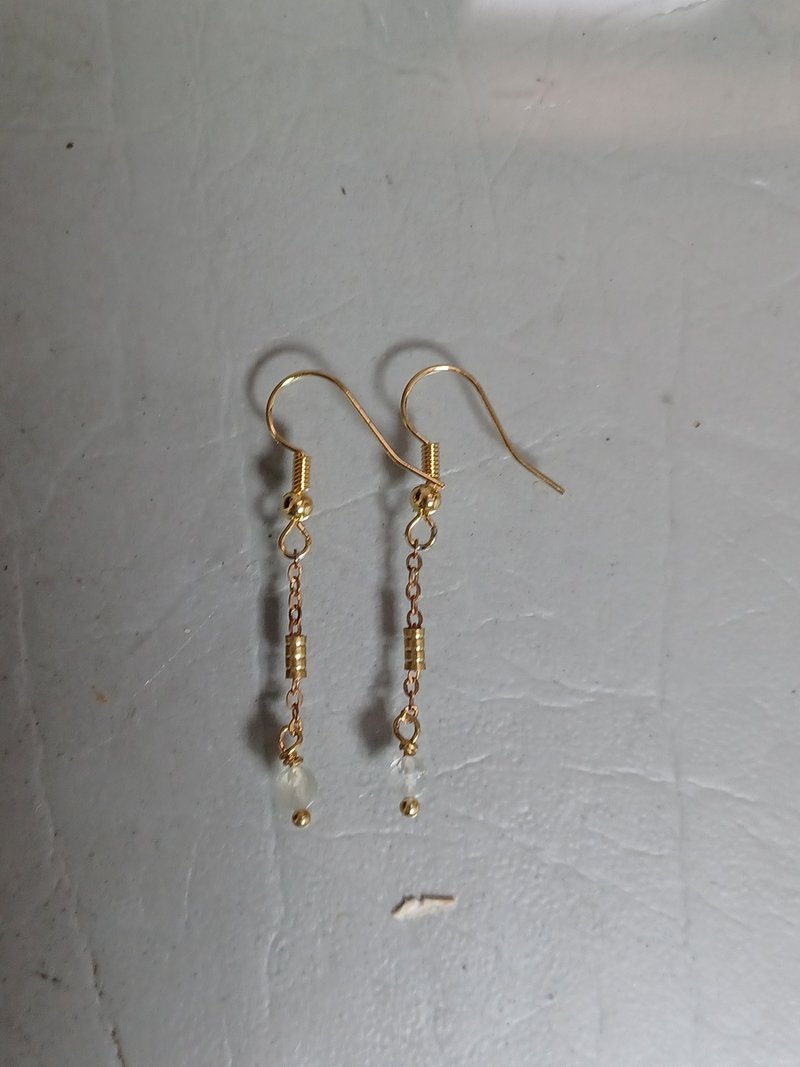 金属耳环 - 耳环/耳夹 - 半宝石 粉红色