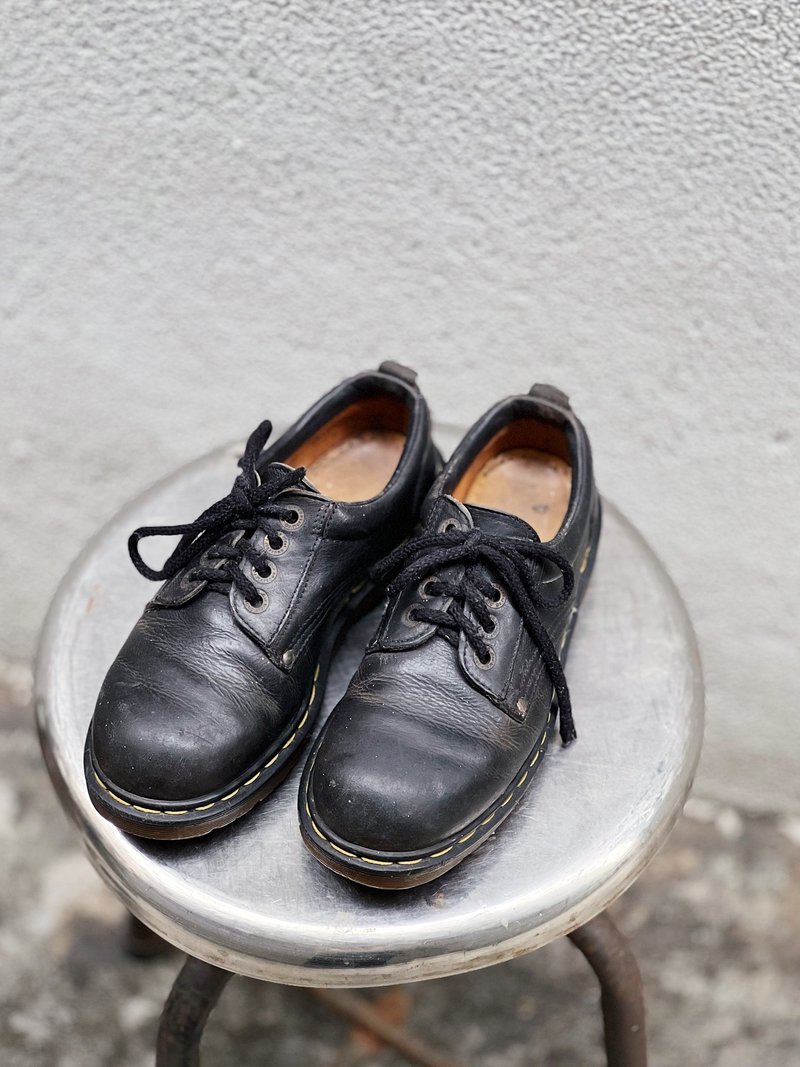 Dr. Martens 经典纯黑 真皮牛皮革 厚底马汀鞋马丁靴子中筒机车靴 - 男款皮鞋 - 真皮 黑色