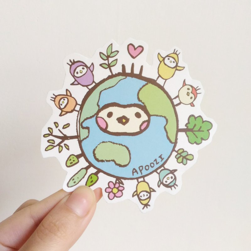 地球籽 行李箱贴纸 - 贴纸 - 纸 蓝色