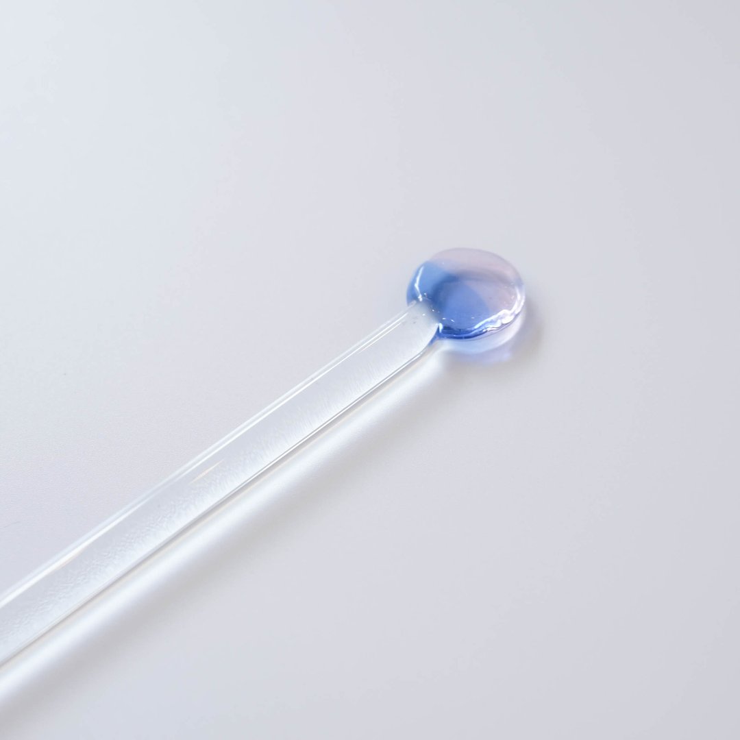 Glass stirrer / Swizzle sticks 18 cm (Blue-Pink) - 其他 - 玻璃 多色