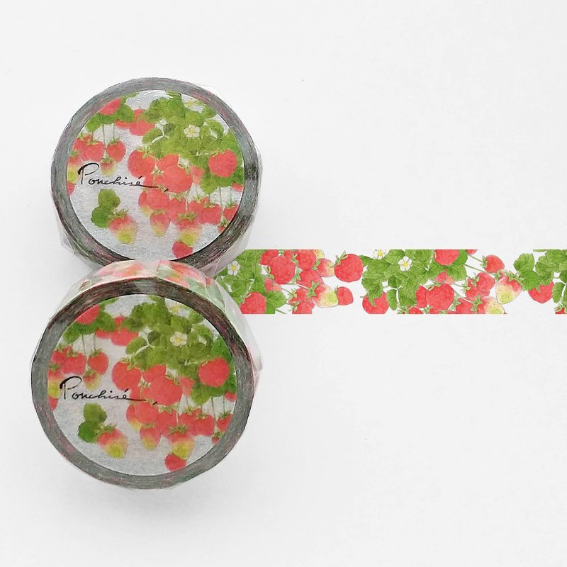 草莓屏蔽胶带 - 纸胶带 - 纸 红色