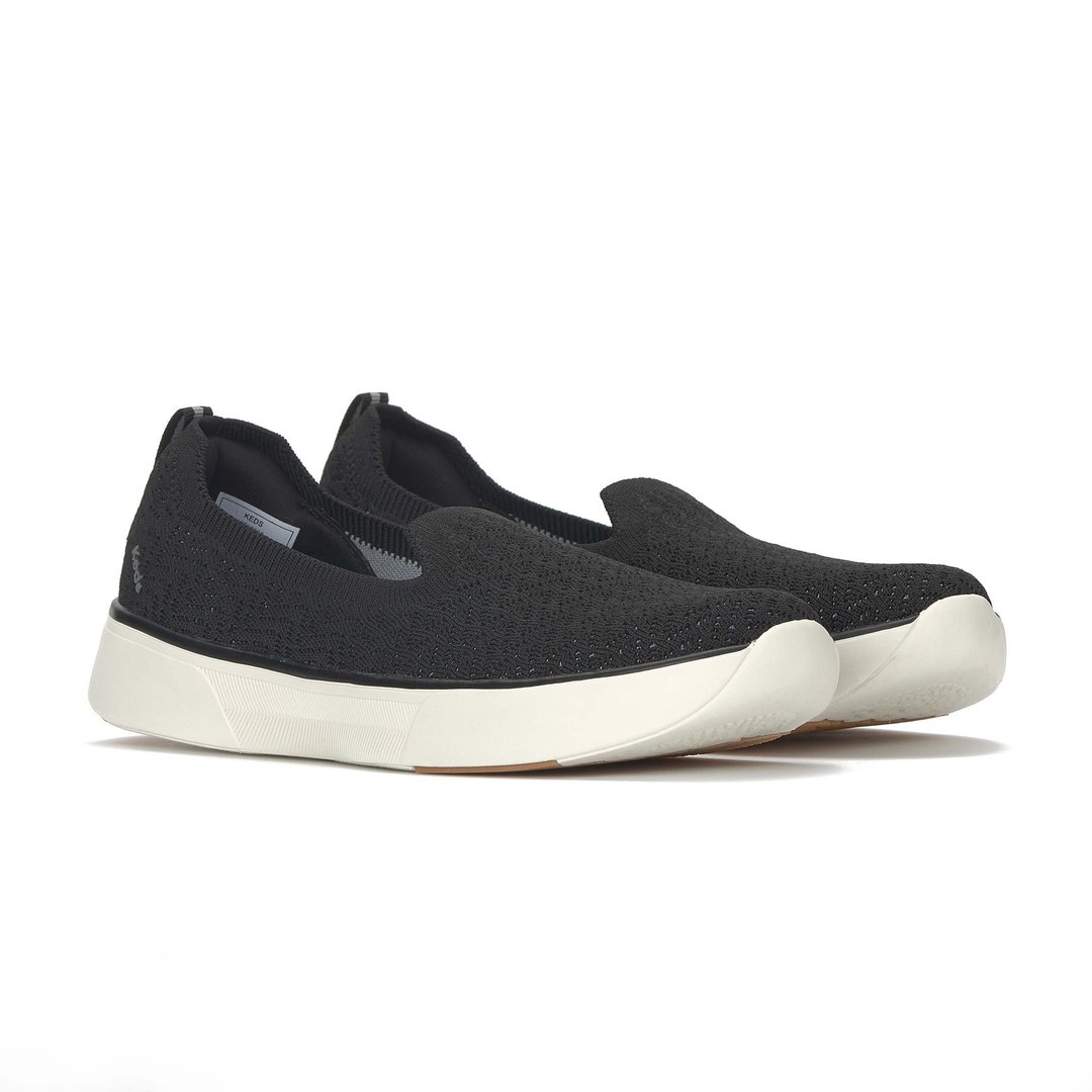 Keds BLISSWALK LOAFER ENG KNIT 针织懒人健走鞋 玛瑙黑 WF69007 - 女款休闲鞋 - 其他材质 