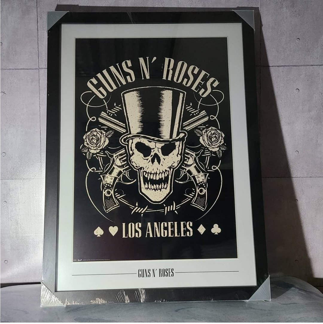 【枪与玫瑰】Guns N Roses (Los Angeles) 70x50cm 含框海报 - 海报/装饰画/版画 - 其他材质 黑色