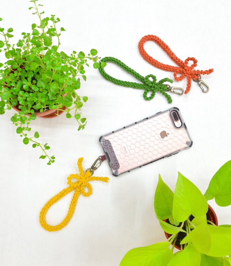 蝴蝶结罗纹手机带 - 挂绳/吊绳 - 棉．麻 多色