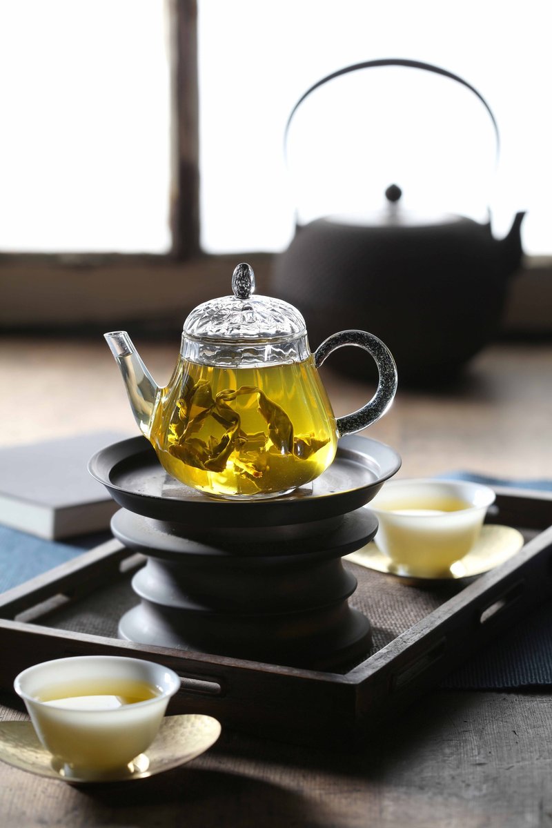 玻璃菊瓣壶(星空金) - 茶具/茶杯 - 玻璃 透明