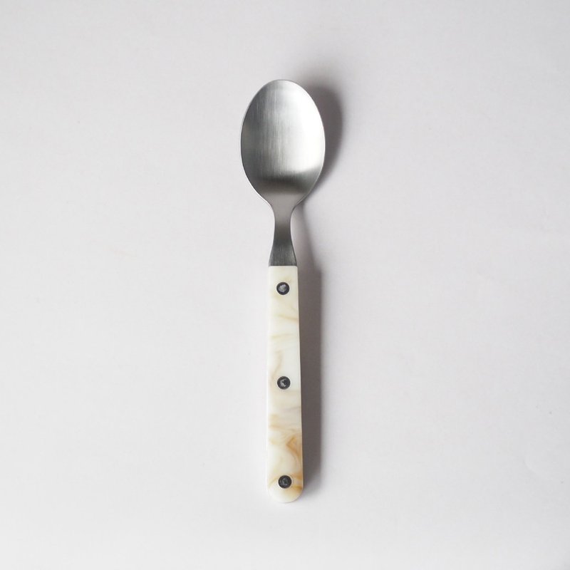 日本高桑金属  日制大理石纹不锈钢餐匙-2入-多色可选 - 餐刀/叉/匙组合 - 不锈钢 白色