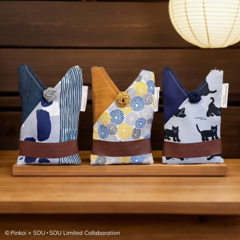 【Pinkoi x SOU・SOU】和服室内香薰挂香 - 桂花 | 竹林 | 柚子 - 香薰/精油/线香 - 棉．麻 咖啡色