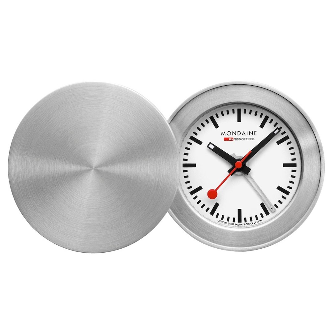 MONDAINE 瑞士国铁 Travel Alarm Clock 5 厘米旅行两用闹钟 64411 - 时钟/闹钟 - 其他金属 银色