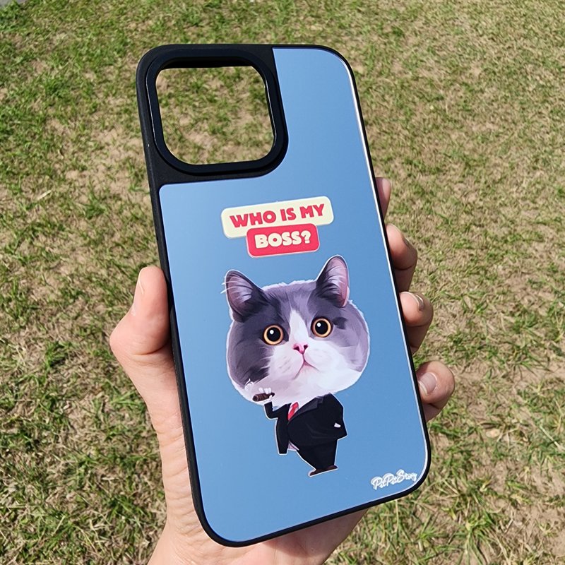 定制化宠物似颜绘My Boss镜面手机壳 (MagSafe) iPhone手机 - 手机壳/手机套 - 压克力 