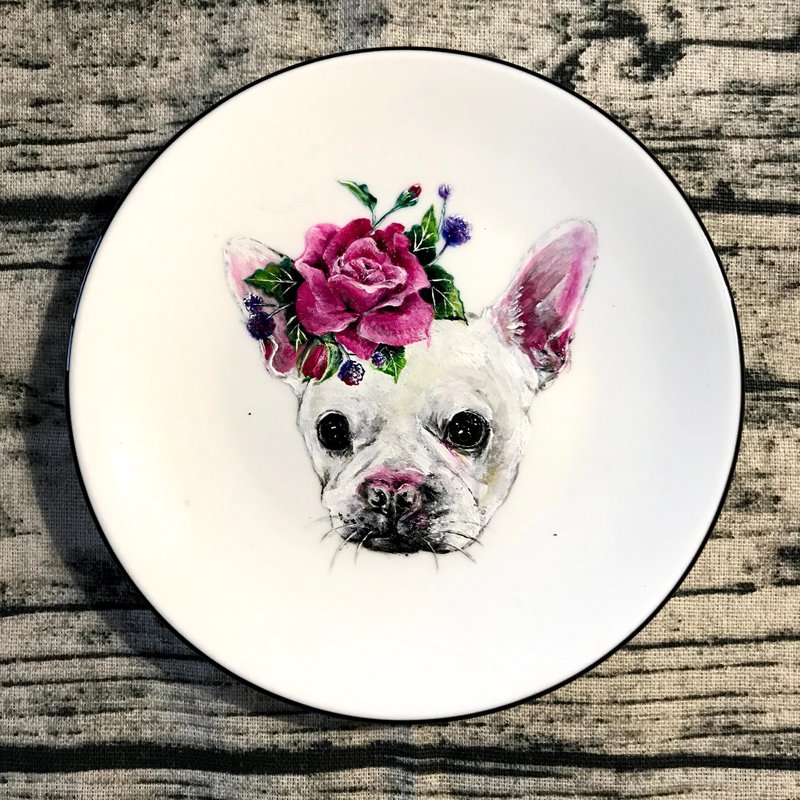 想念念_定制化: 法斗一朵花 - 订制画像 - 瓷 