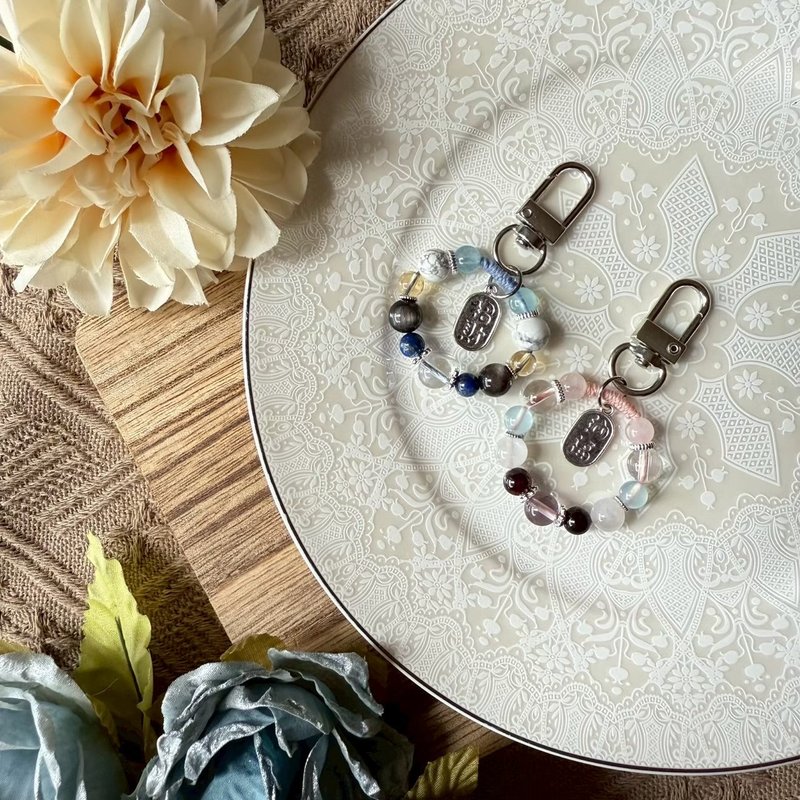 情侣甜蜜招财挂饰 - 钥匙链/钥匙包 - 水晶 