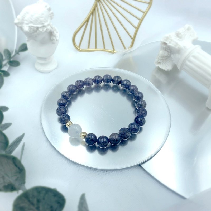 心灵指针 / 堇青石 月光石 水晶手链 - 手链/手环 - 其他材质 蓝色