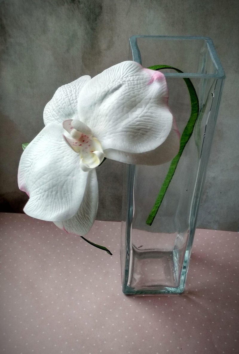 新娘头饰搭配白兰花 婚礼发饰 手工花卉头饰 - 发饰 - 防水材质 白色