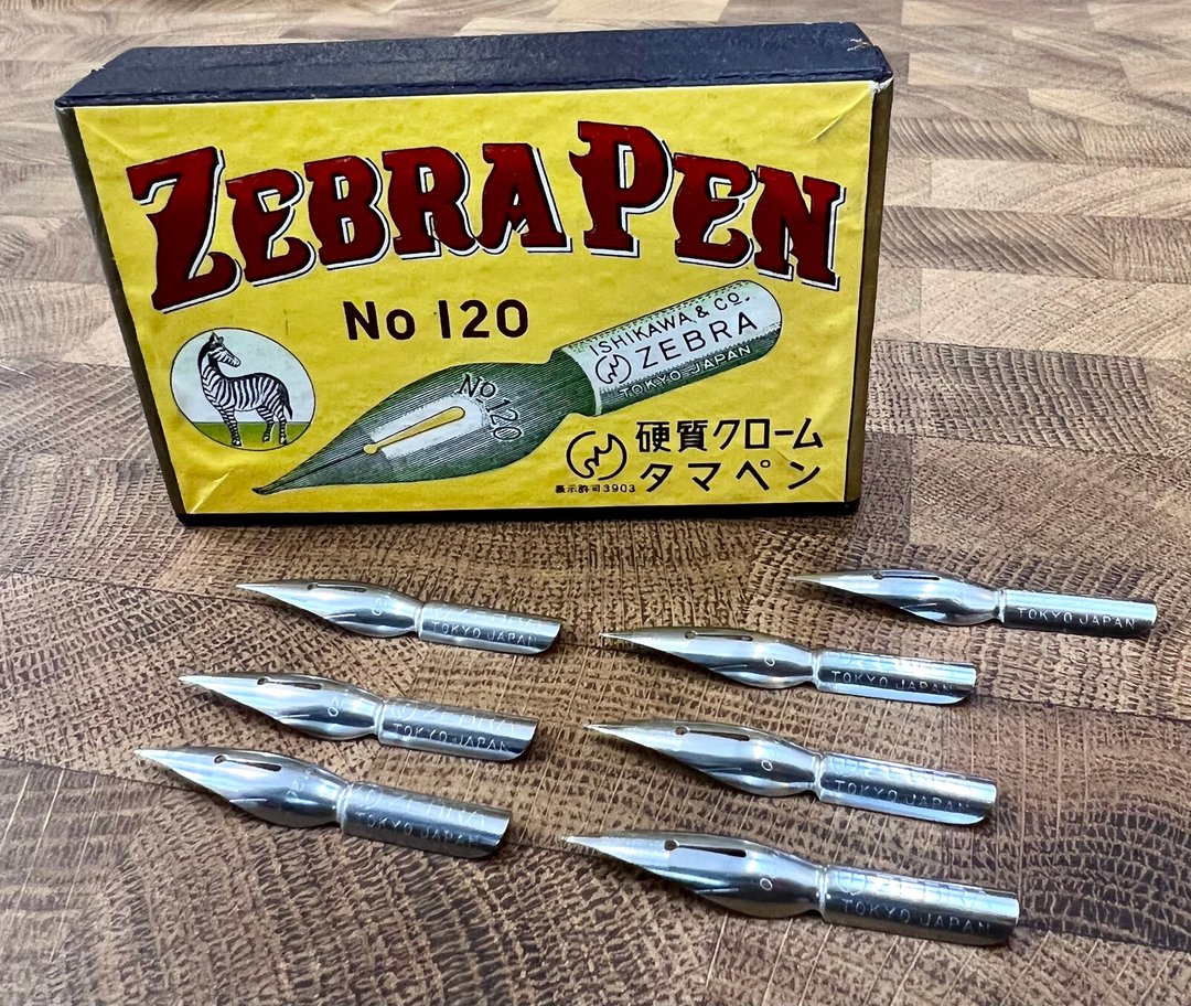 1960年代 日本老笔尖 Zebra No.120 半球型 沾水笔尖 - 蘸水笔 - 其他金属 