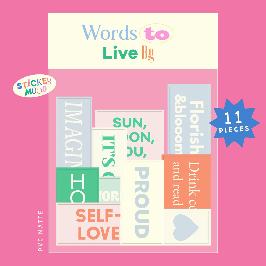 Words to live by 贴纸 (11 枚组) - 贴纸 - 其他材质 多色