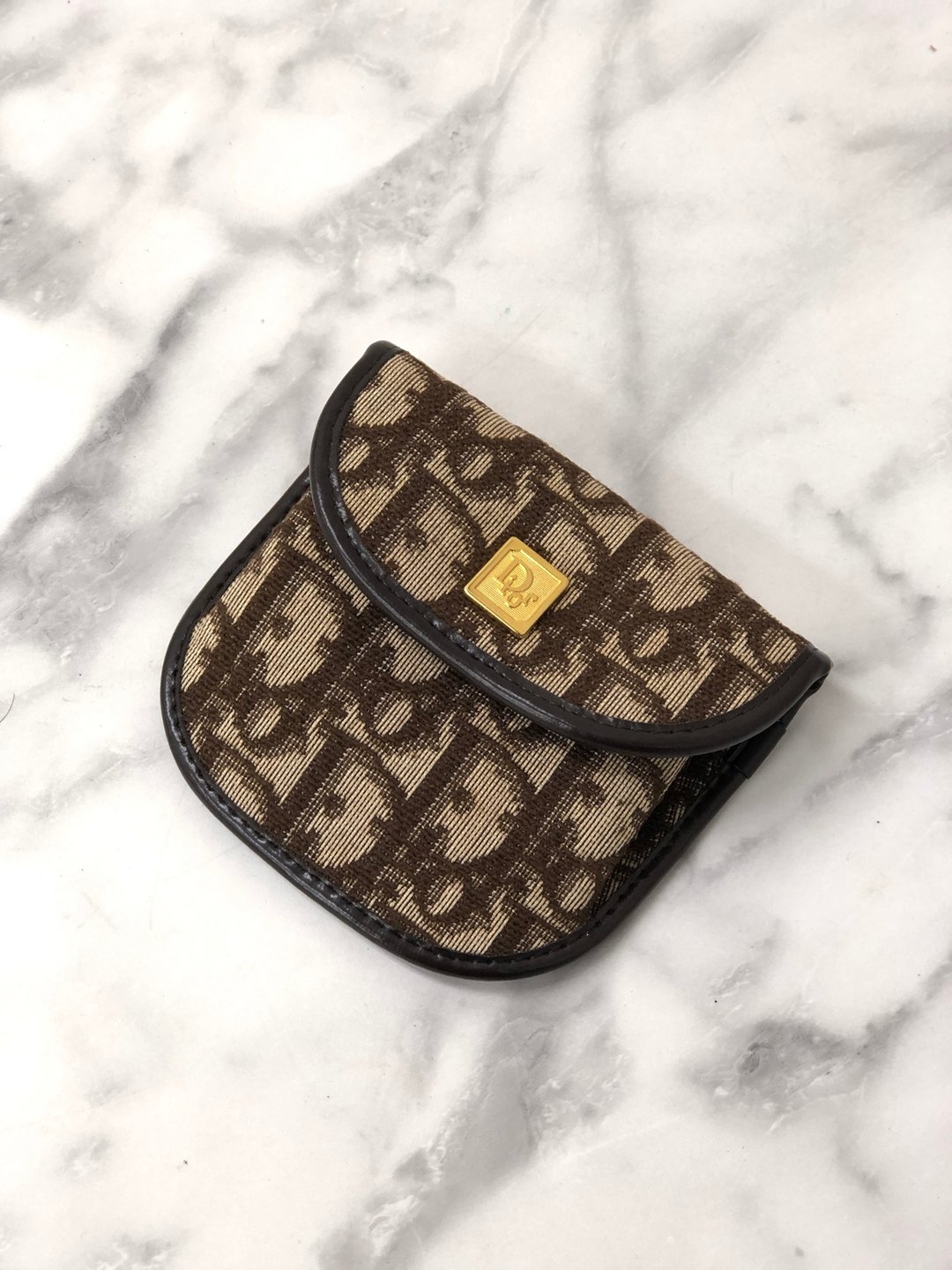 【日本直送，二手铭牌包装】Christian Dior Dior Trotter钱包棕Dior Logo 提花零钱包 e3hgif - 皮夹/钱包 - 真皮 咖啡色