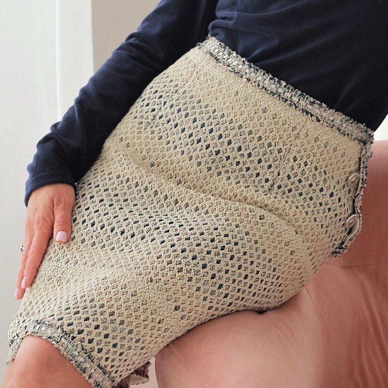 Crochet knee length  skirt Eugenie for woman  pattern  pdf digital download - 编织/刺绣/羊毛毡/裁缝 - 棉 多色