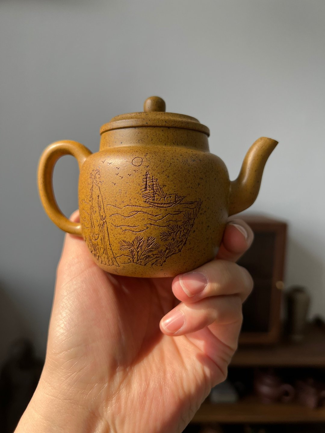 涌泉 特高温 180毫升 原砂黄金段高温烧制 富有老味 气孔延展 - 茶具/茶杯 - 陶 灰色