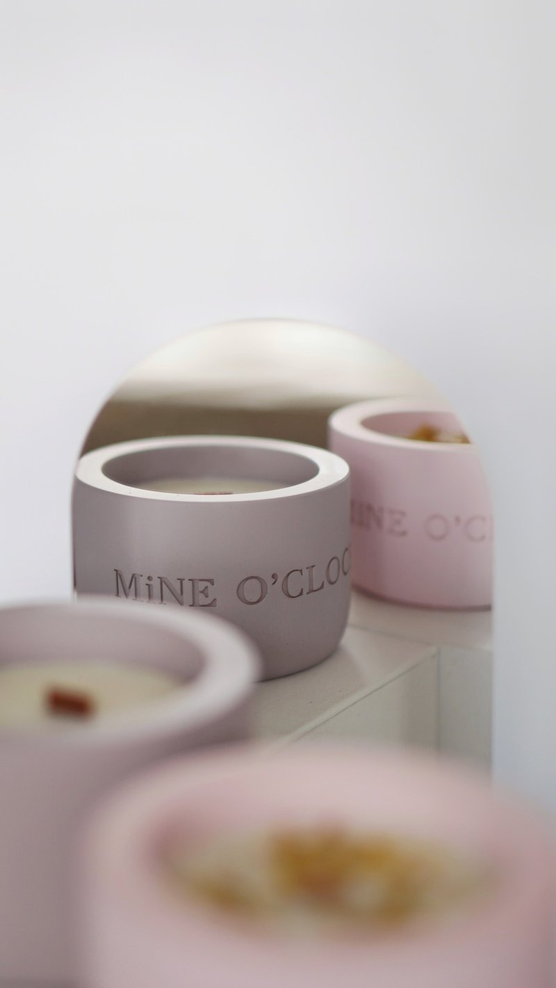 NO.002 - 紫花茶香【水泥香薰杯】 - 香薰/精油/线香 - 蜡 紫色