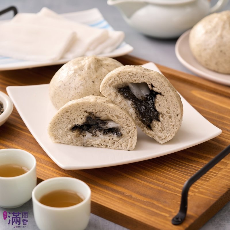 【满面香】麻糬芝麻银圆包-4入装 - 面包/吐司 - 新鲜食材 
