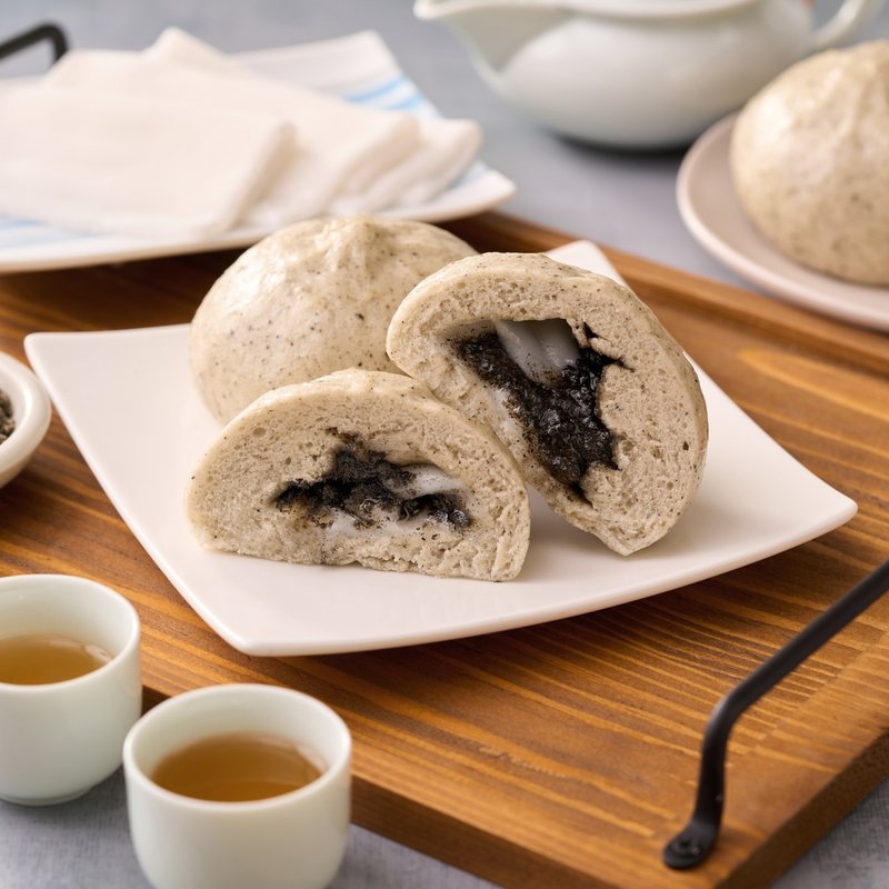 【满面香】麻糬芝麻银圆包-4入装 - 面包/吐司 - 新鲜食材 