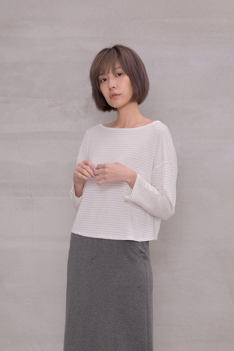 好伙伴针织上衣 My Favor Companion Boat Neck Ba - 女装上衣 - 其他人造纤维 多色