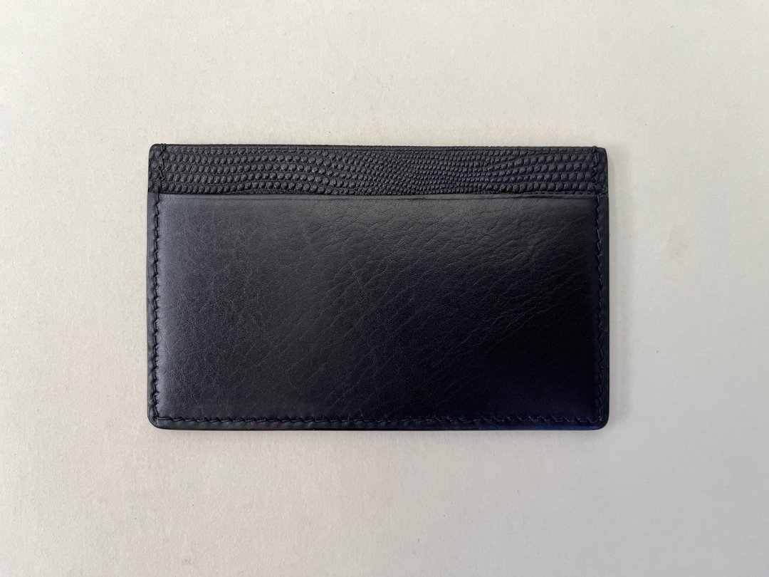 [Handmade in Japan] Genuine Leather Card Case (Black) Pass Case Pass Case Card Holder - 名片夹/名片盒 - 真皮 黑色