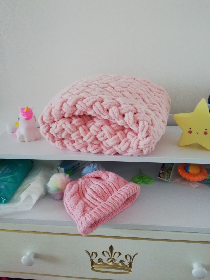 Baby for photography Baby play rug Baby Sleeping Bag bed blanket - 哺乳巾 - 聚酯纤维 粉红色