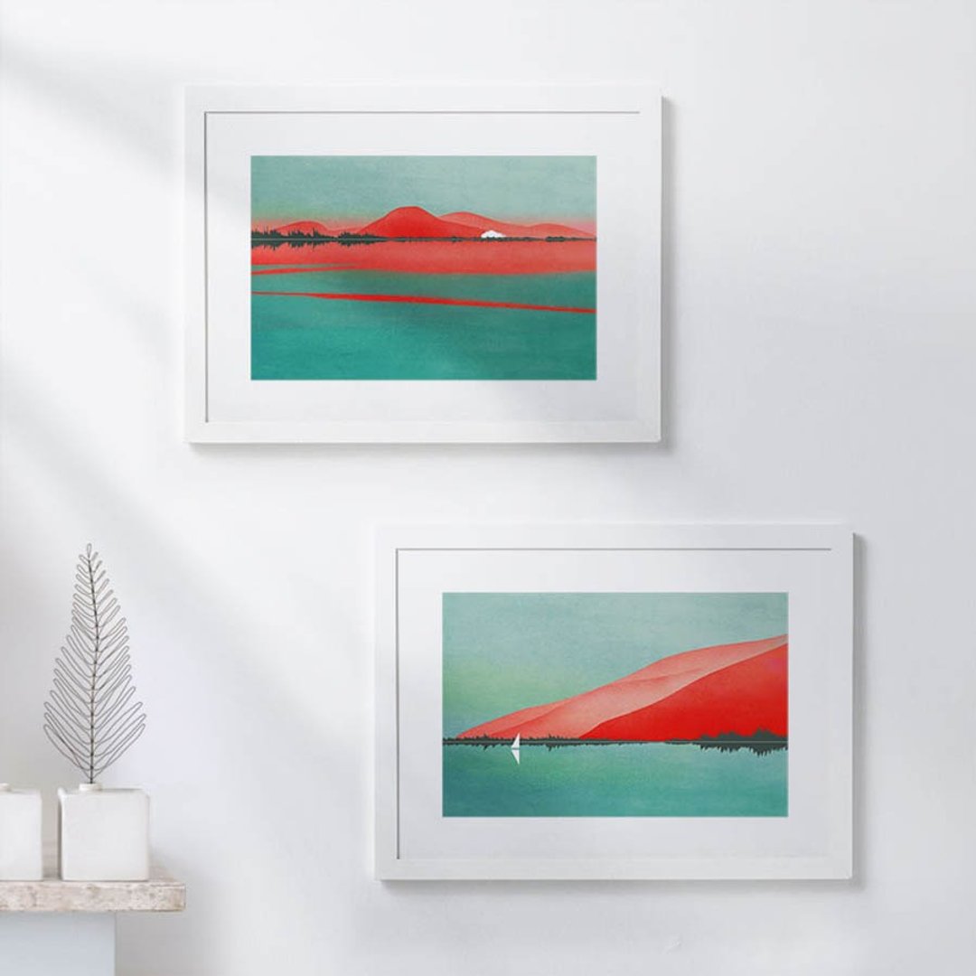 定制声波艺术装饰画 声音的风景 - 海报/装饰画/版画 - 纸 红色
