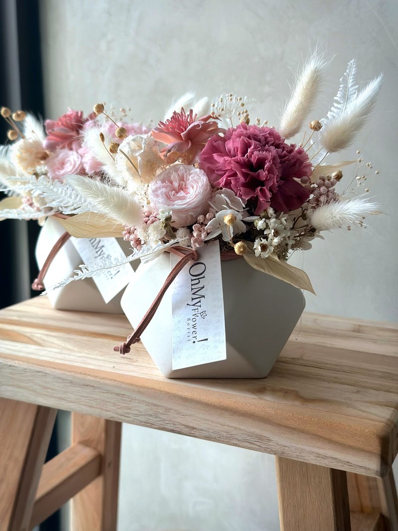 永生小桌花 - 干燥花/捧花 - 植物．花 粉红色