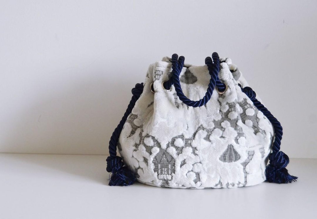 Mosque Marine Bag white - 手提包/手提袋 - 棉 白色
