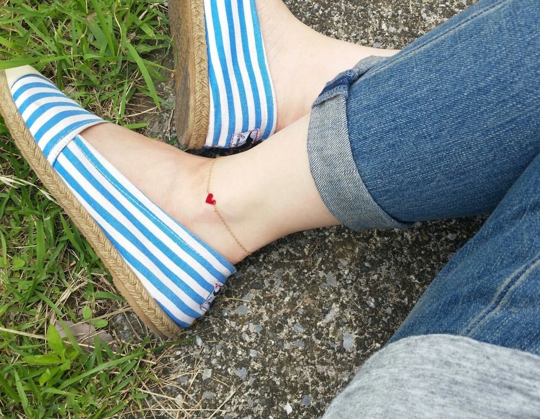 mini mini heart anklet - 其他 - 树脂 红色