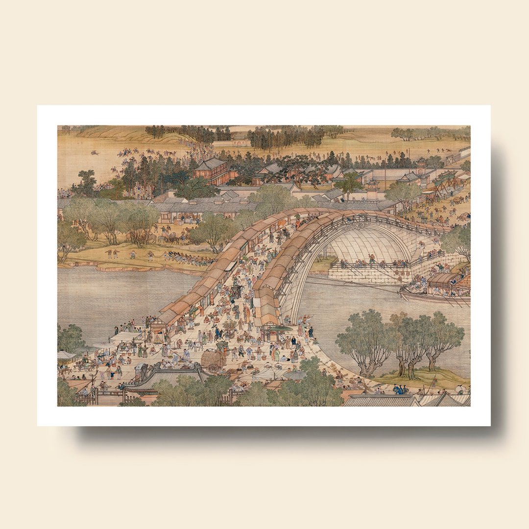 【B4 艺术画卡・B4 Poster】清明上河图 虹桥 - 海报/装饰画/版画 - 纸 卡其色
