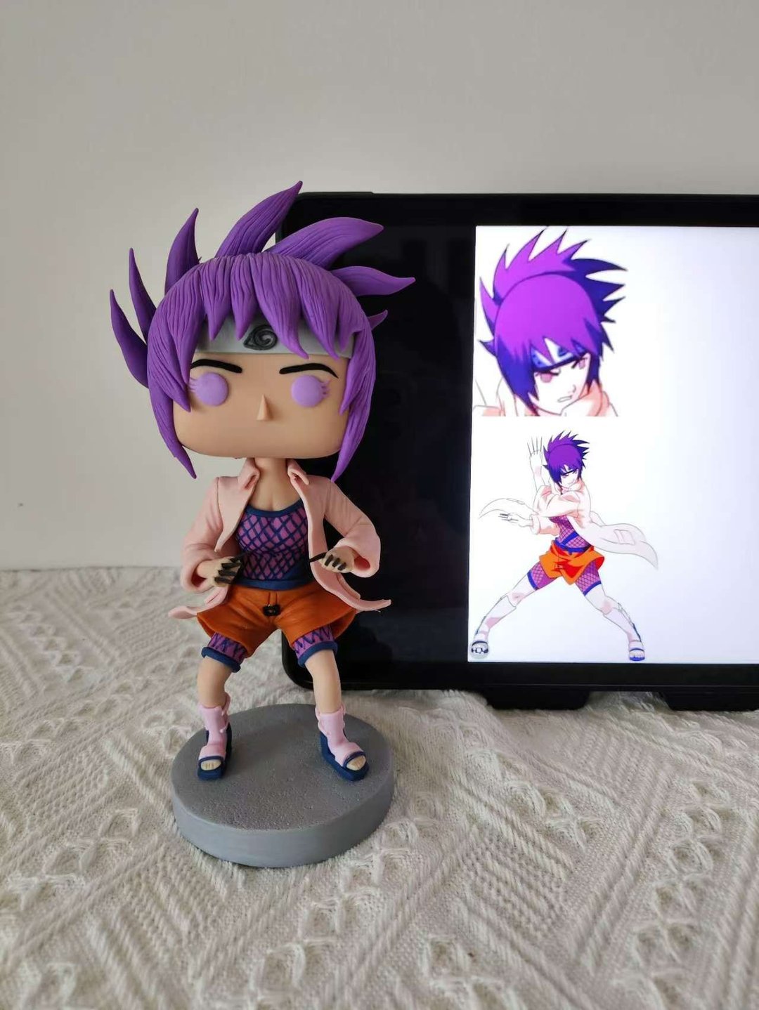 纯手工定制美国Funko Pop 自画肖像公仔娃娃男朋友老公生日礼物 - 玩偶/公仔 - 粘土 多色