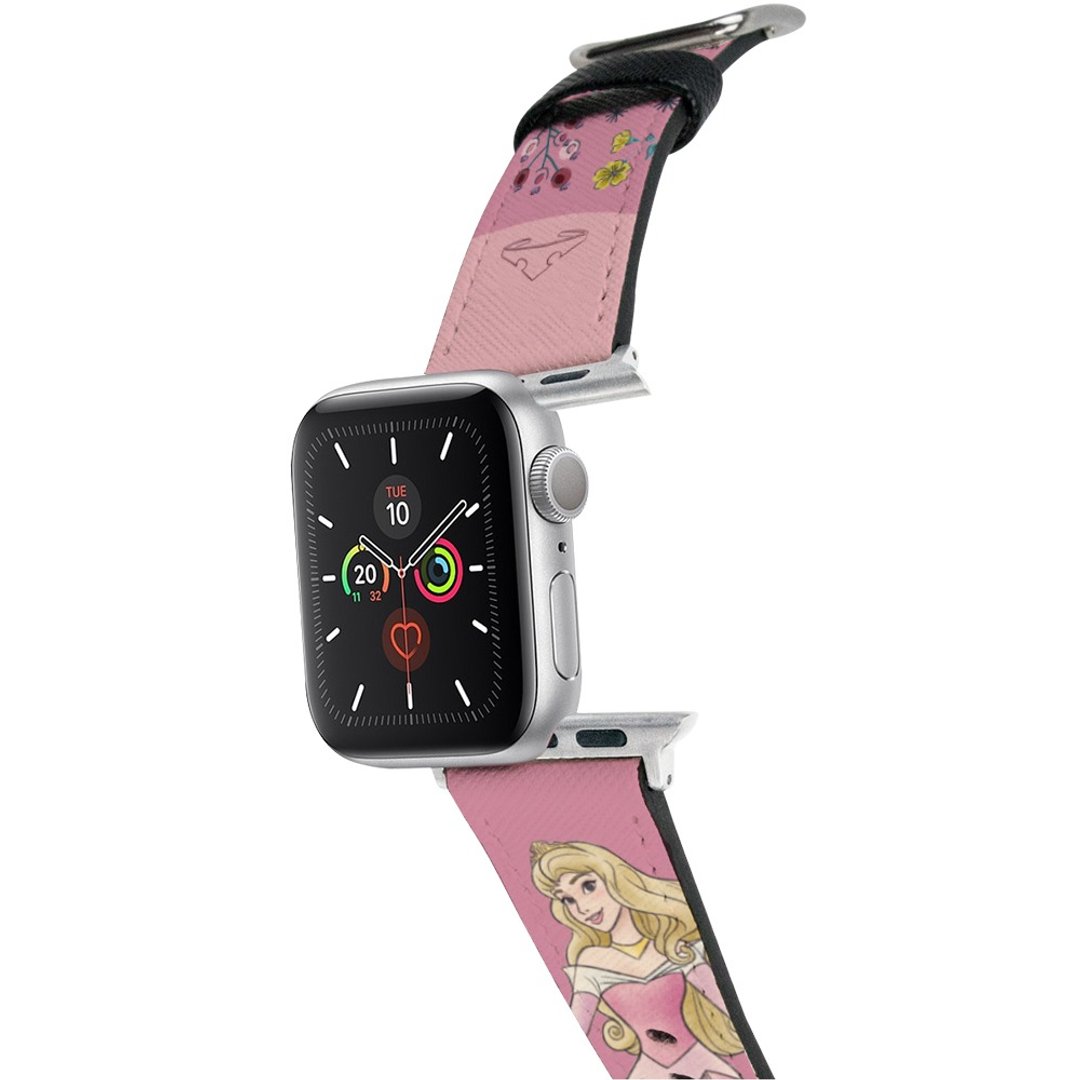 【Hong Man】迪士尼公主系列  Apple Watch 皮革表带 经典睡美人 - 表带 - 人造皮革 粉红色