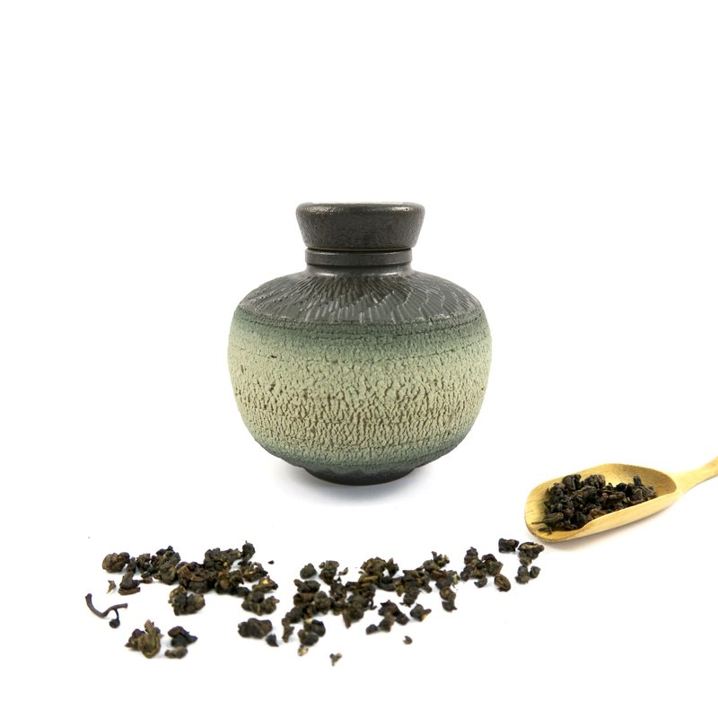 添兴窑/樟香茶叶罐-栗子(小)-黑白 - 茶具/茶杯 - 陶 灰色