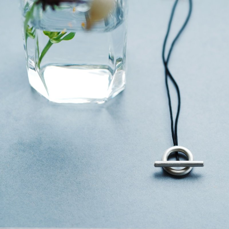 两穿 Y 字 绳链 颈链 925 银 - 项链 - 其他金属 银色