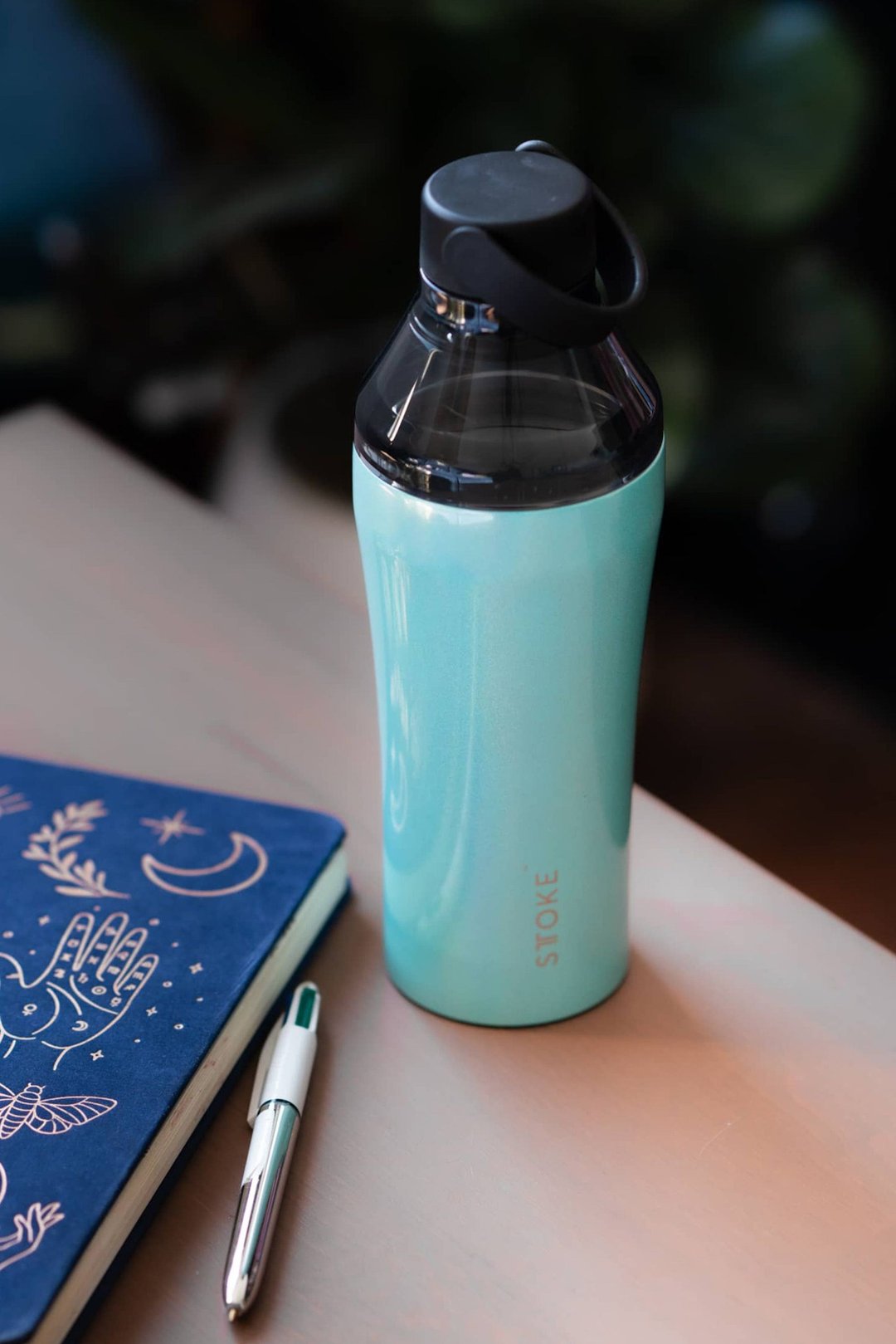 STTOKE 独角兽蓝色 16 盎司杯可重复使用防碎陶瓷杯咖啡和茶 - 保温瓶/保温杯 - 瓷 蓝色